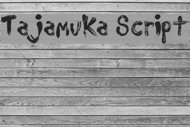 Tajamuka Script फ़ॉन्ट examples