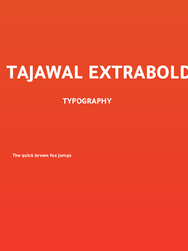 Tajawal ExtraBold Poster