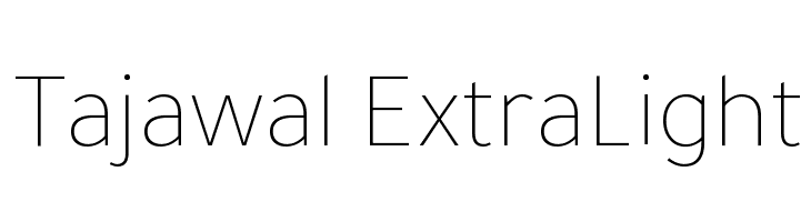 Tajawal ExtraLight  font caratteri gratis