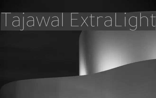 Tajawal ExtraLight خط examples