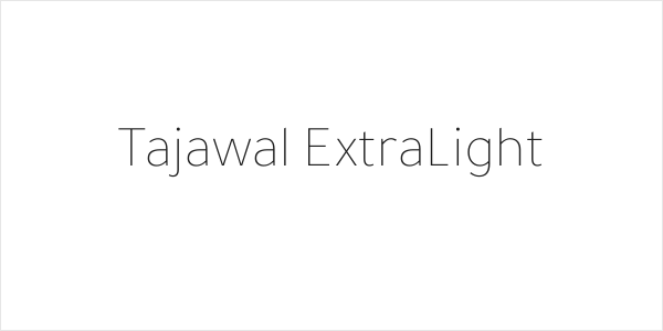 Tajawal ExtraLight Logo