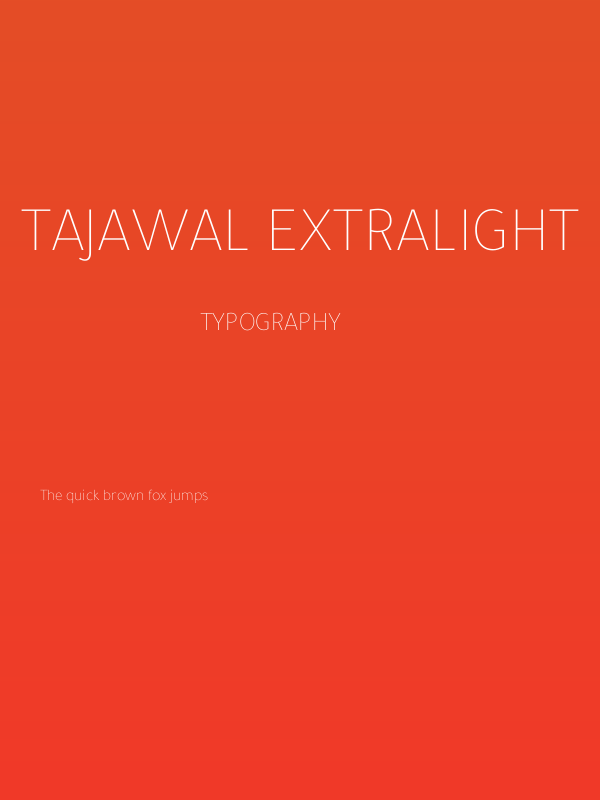 Tajawal ExtraLight Poster
