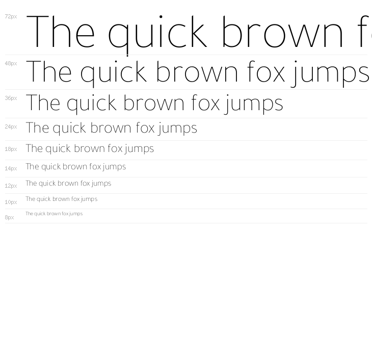 Tajawal ExtraLight Waterfall