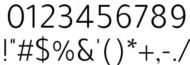 Tajawal Light Font OTHER CHARS