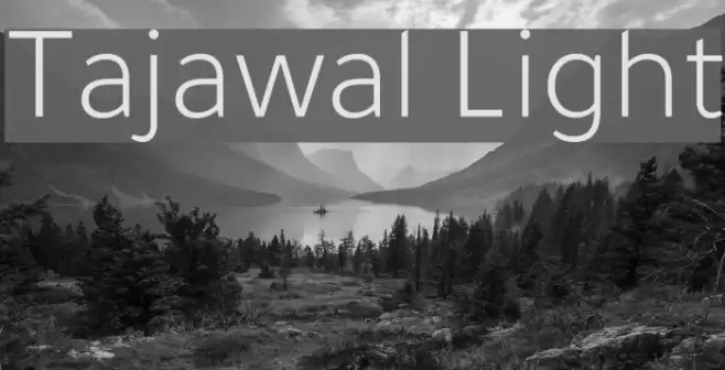 Tajawal Light Font examples