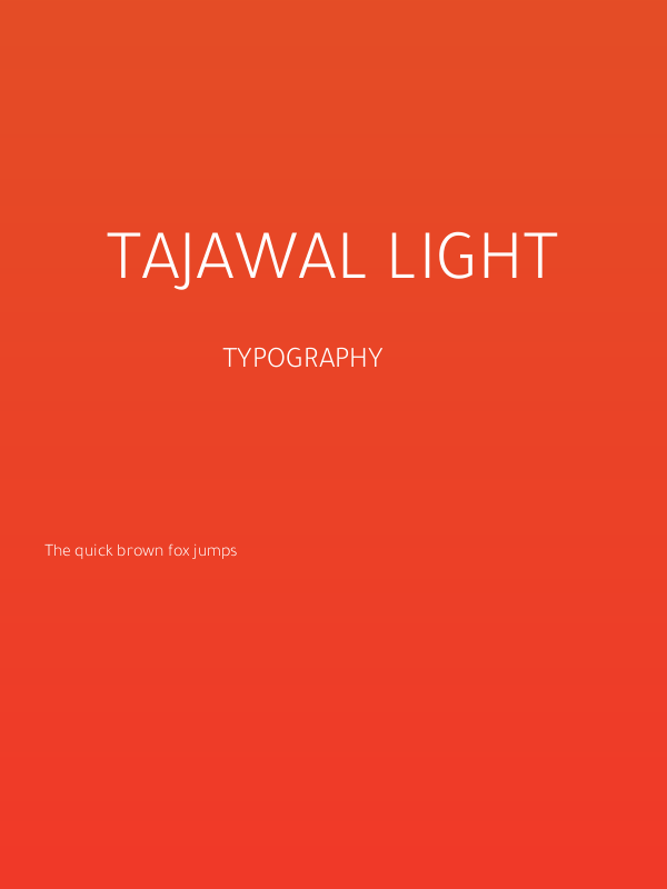 Tajawal Light Poster