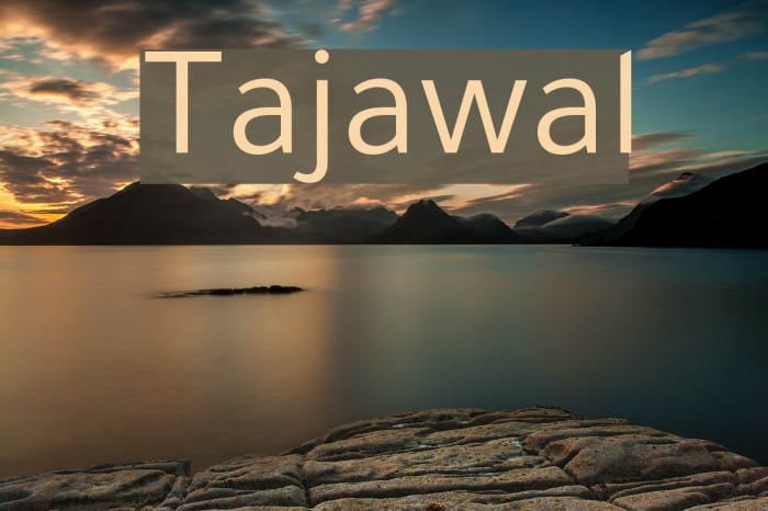Tajawal Font examples