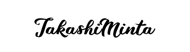 Takashi Minta  font caratteri gratis