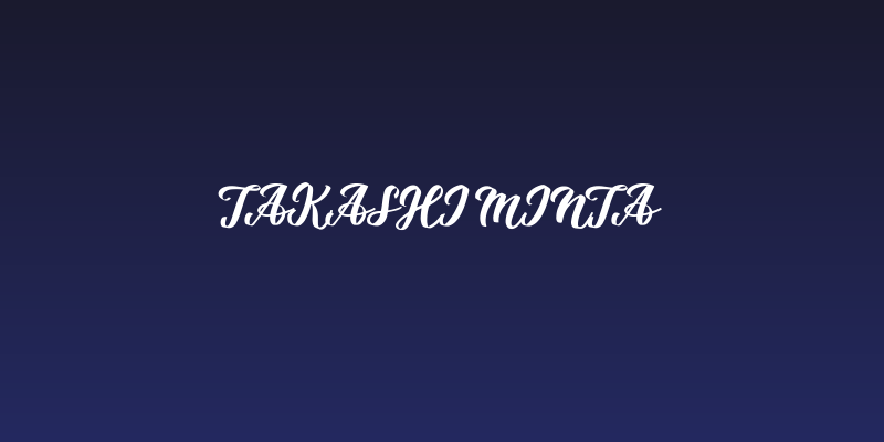 Takashi Minta Social Header