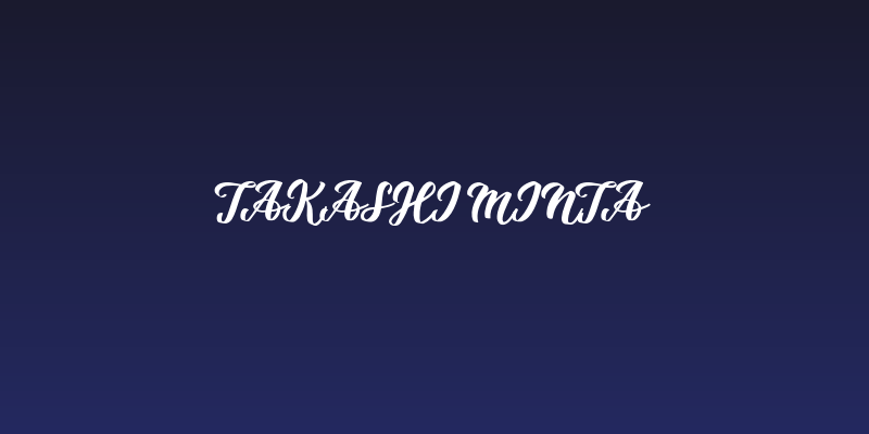 Takashi Minta Social Header