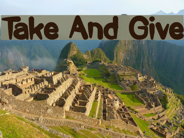 Take And Give Font examples