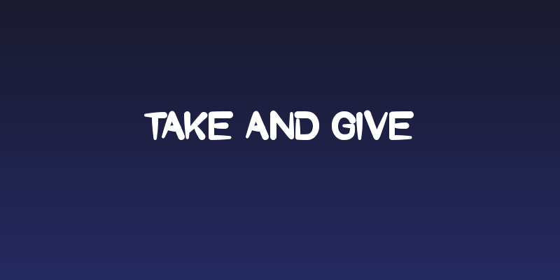 Take And Give Social Header