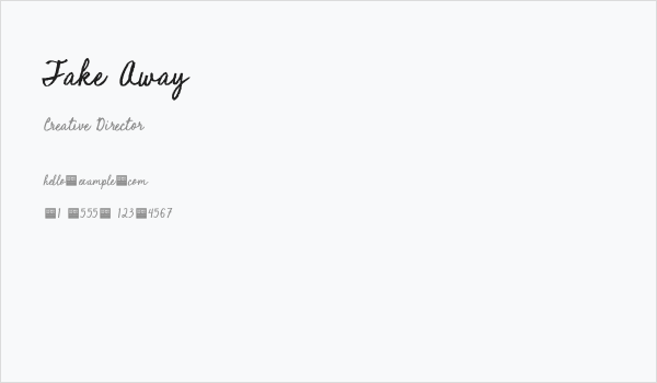 Take Away Business Card