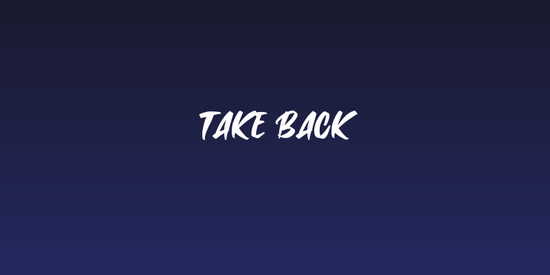 Take Back Social Header