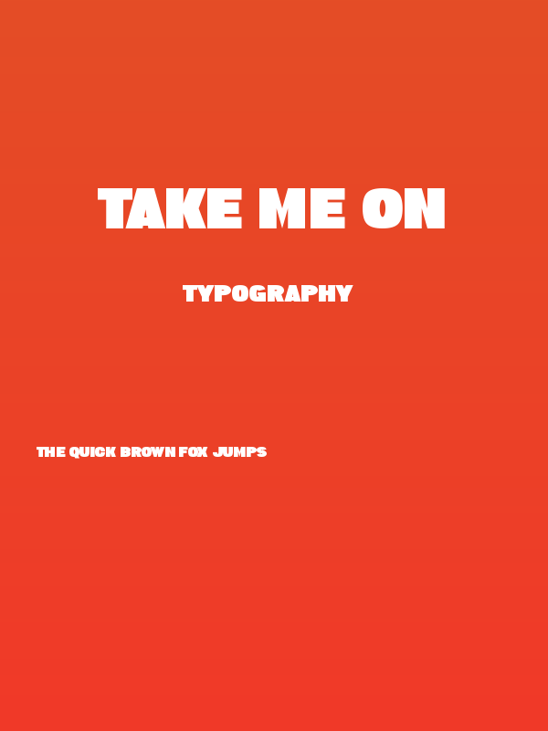 Take Me On Poster