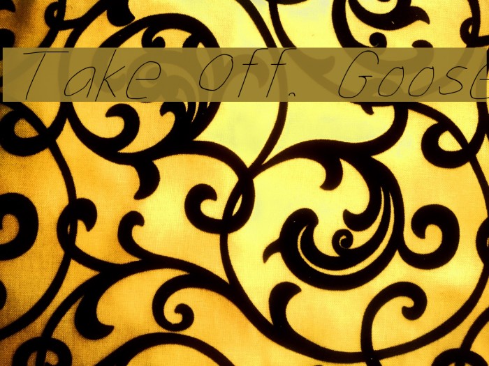 Take Off, Goose Font examples