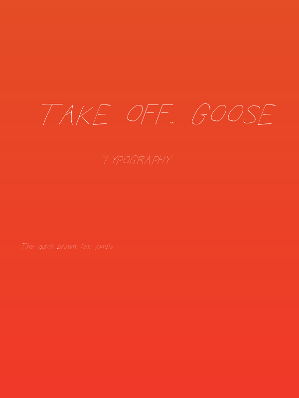 Take Off, Goose Poster