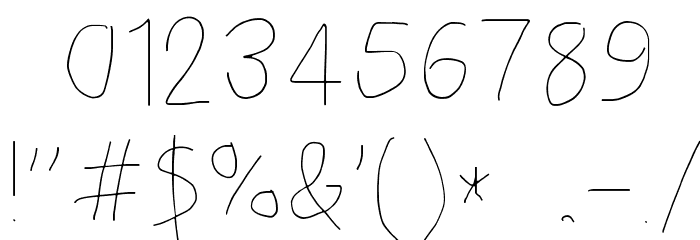 Take Off, Hairball Font OTHER CHARS