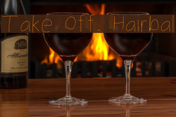 Take Off, Hairball Font examples
