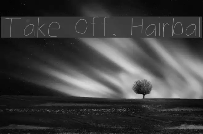 Take Off, Hairball Font examples