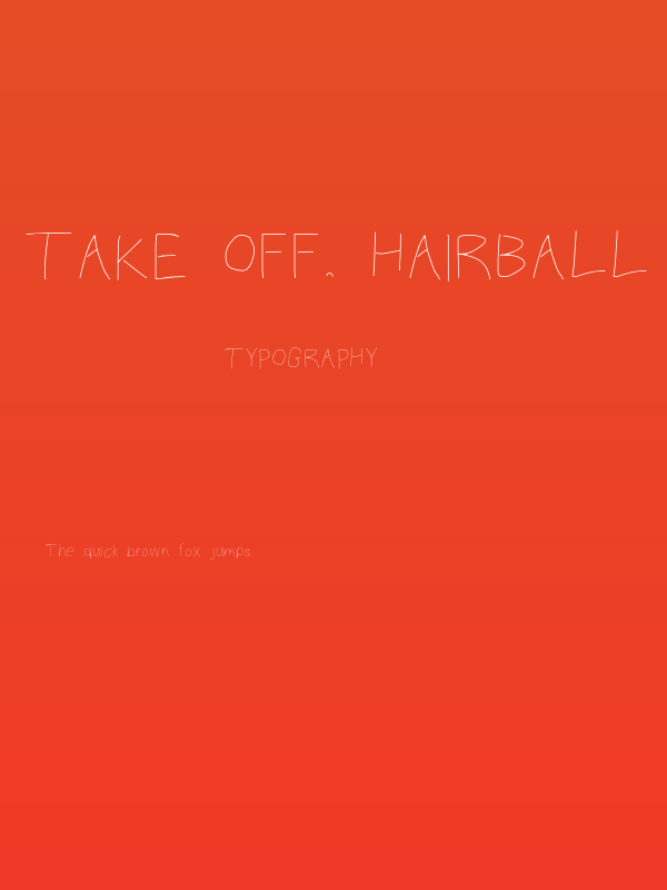 Take Off, Hairball Poster