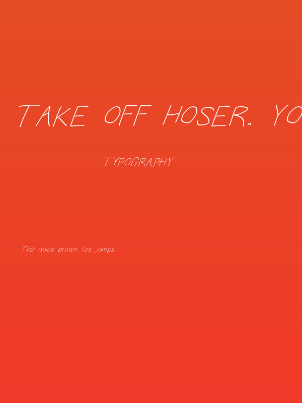 Take Off Hoser, You're Drunk Poster