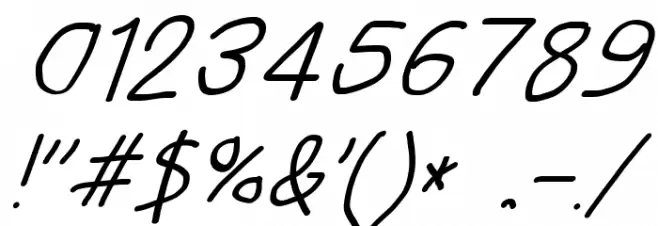 Take Off, Moose Font OTHER CHARS