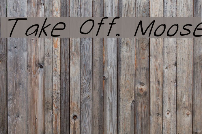 Take Off, Moose Font examples