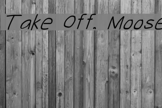 Take Off, Moose Font examples