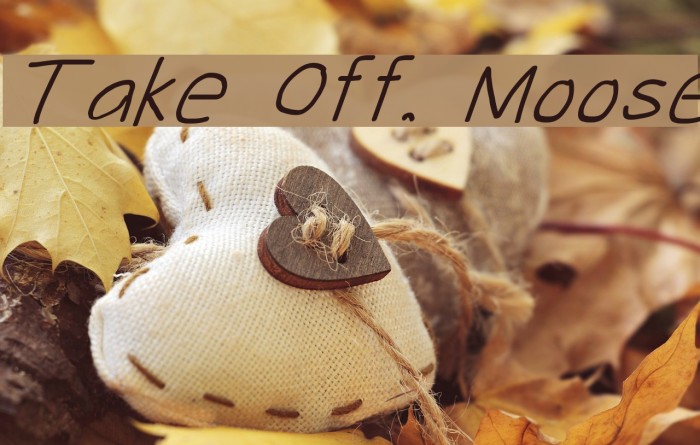 Take Off, Moose Font examples