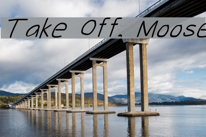 Take Off, Moose Font examples