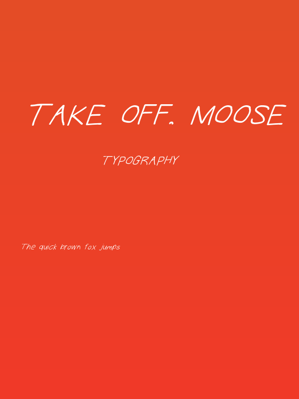 Take Off, Moose Poster