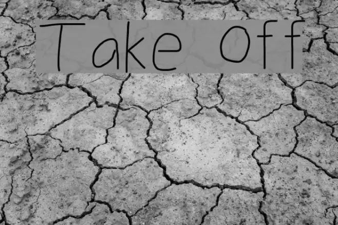 Take Off フォント examples