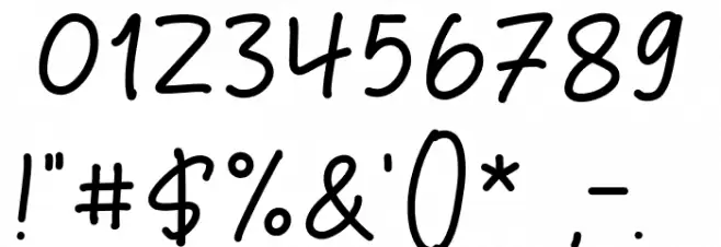 Take Print Font OTHER CHARS