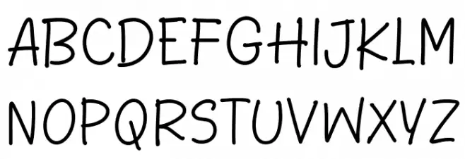 Take Print Font UPPERCASE