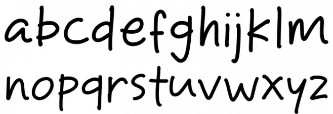 Take Print Font LOWERCASE