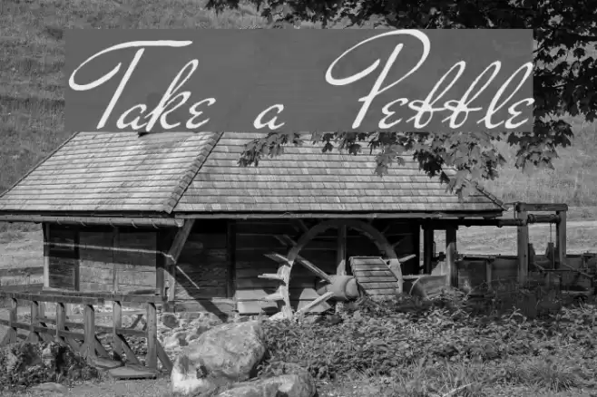 Take a Pebble フォント examples