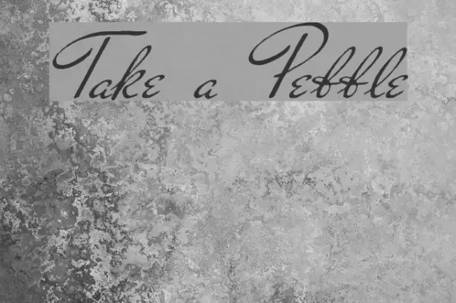 Take a Pebble フォント examples
