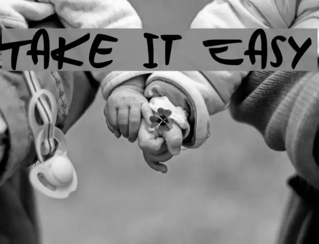 Take it Easy Font examples