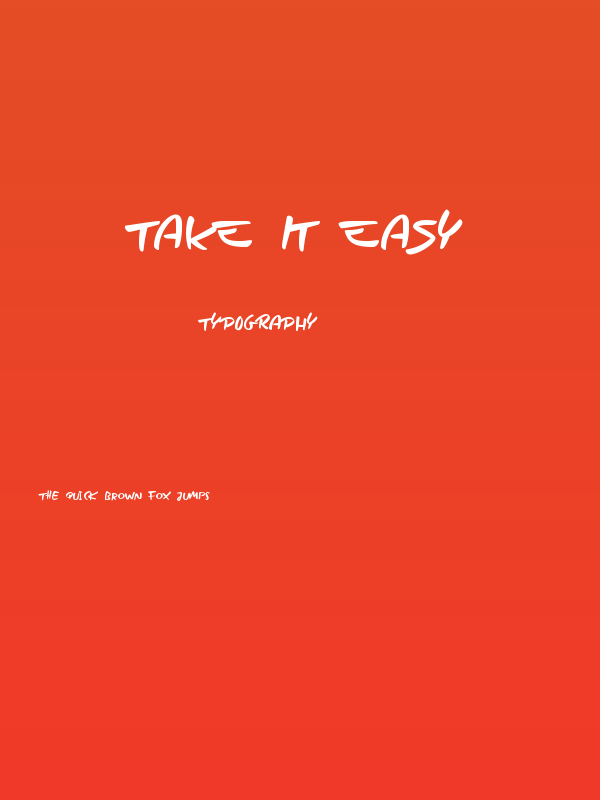 Take it Easy Poster