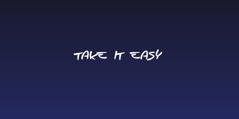 Take it Easy Social Header