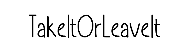 TakeItOrLeaveIt  免费字体下载