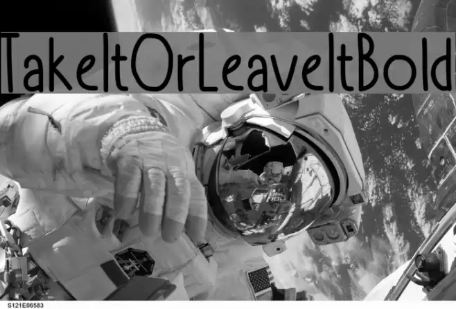 TakeItOrLeaveItBold फ़ॉन्ट examples