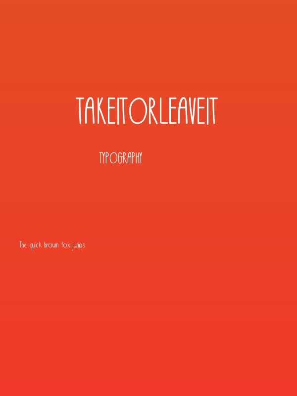 TakeItOrLeaveIt Poster