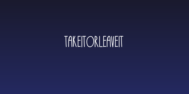 TakeItOrLeaveIt Social Header