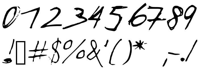 TakeNotes Font OTHER CHARS