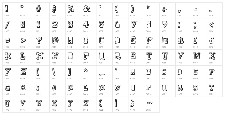 TakeTwo Character Map