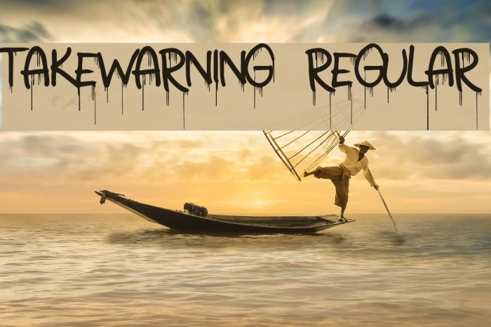 TakeWarning-Regular Font examples