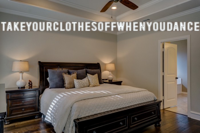 TakeYourClothesOffWhenYouDance Font examples