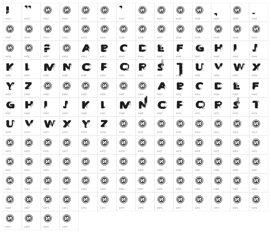 Taken by Train Character Map